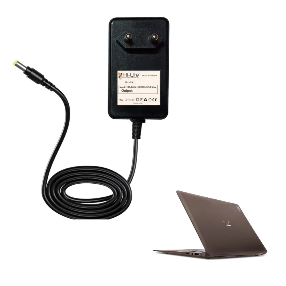 Hi-Lite Essentials 12V - 2Amp Power Adapter for Iball Compbook Laptop - Thin pin (check Laptop Back)
