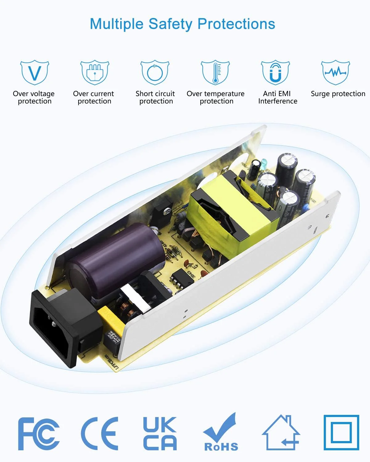 200W AC to DC Converter 240V to DC-12V Car Cigarette Lighter Socket Adapter for Inflators, Car Vacuum Cleaners, Car Refrigerators, and More - Image 3