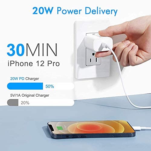20W USB-C Power Adapter only Compatible iPhone13/13 Mini Pro Max/12 Pro Max/12 Mini/11 Pro Max/Xs Max/XR/X/8Plus,iPad - Image 3