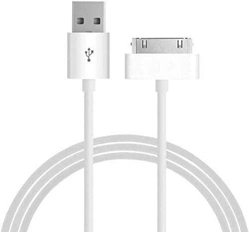30 Pin Data Cable for iPhone 4 iPhone 4S iPod Nano IPad 2 iPhone 3Gs iPhone 3G USB Cable Charger (White) (white, 1) - Image 4