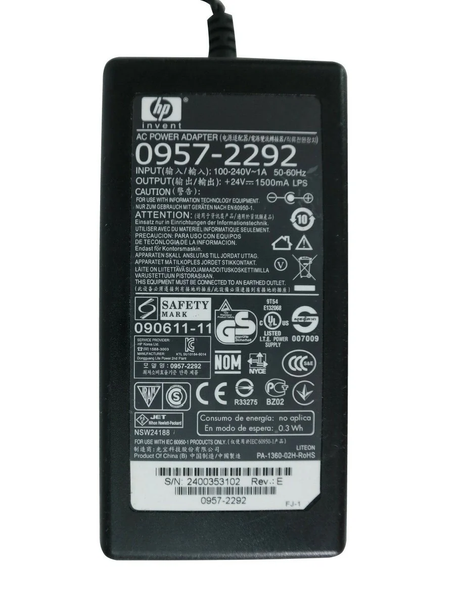 Hi-Lite Essentials 32V 1560Ma Printer Power Adapter for HP ScanJet Pro 3000s3 / 3000s4 / 5000 s4 / 4500 FN1 (Check models in description) - Power Cable Included - Image 3