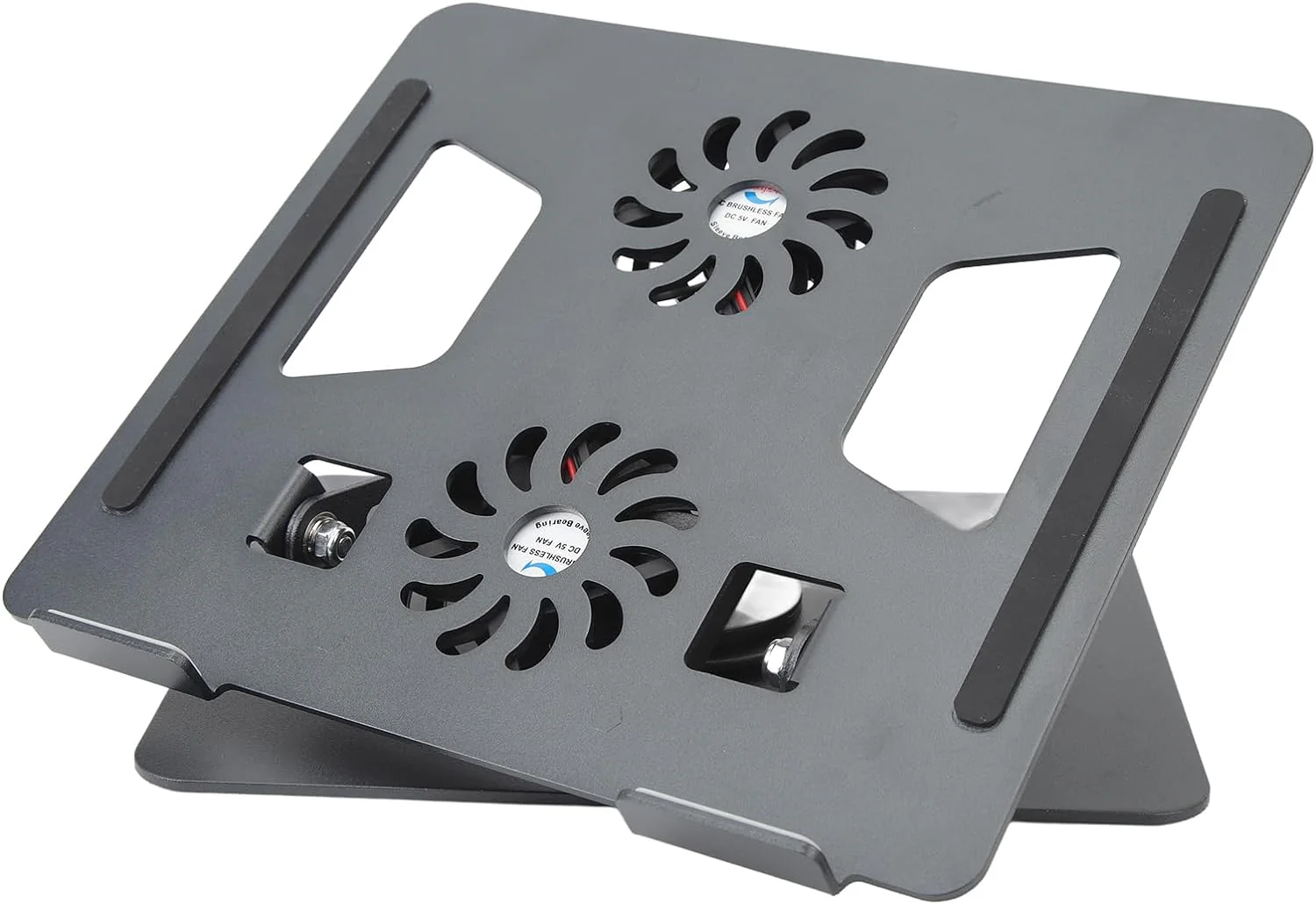 360 Degree Rotating Foldable Laptop Riser Holder Aluminum Alloy Portable Laptop Cooling Stand With Double Fans Laptop Stand - Image 5