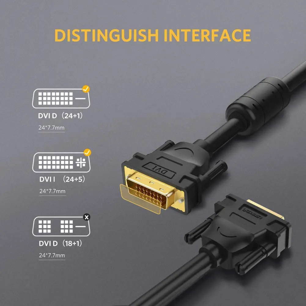 5 Mtrs DVI-D 24+1 Dual Link Male to Male Digital Video Cable Gold Plated Ferrite Core 2560x1600 Gaming DVD Laptop HDTV 11608 - Image 5