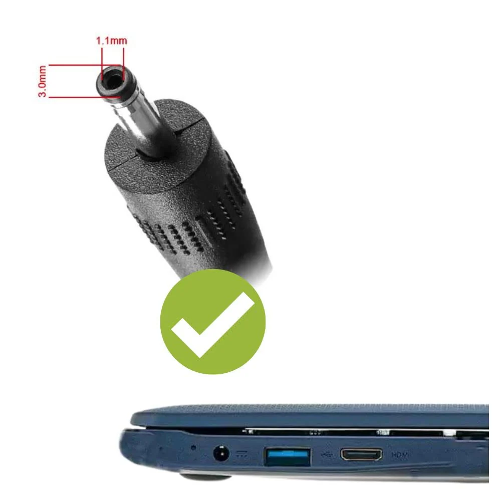 Hi-Lite Essentials 5V 3Amp Power Adapter Laptop Charger for Iball Laptop - Thin pin (check Laptop Back) - Image 3