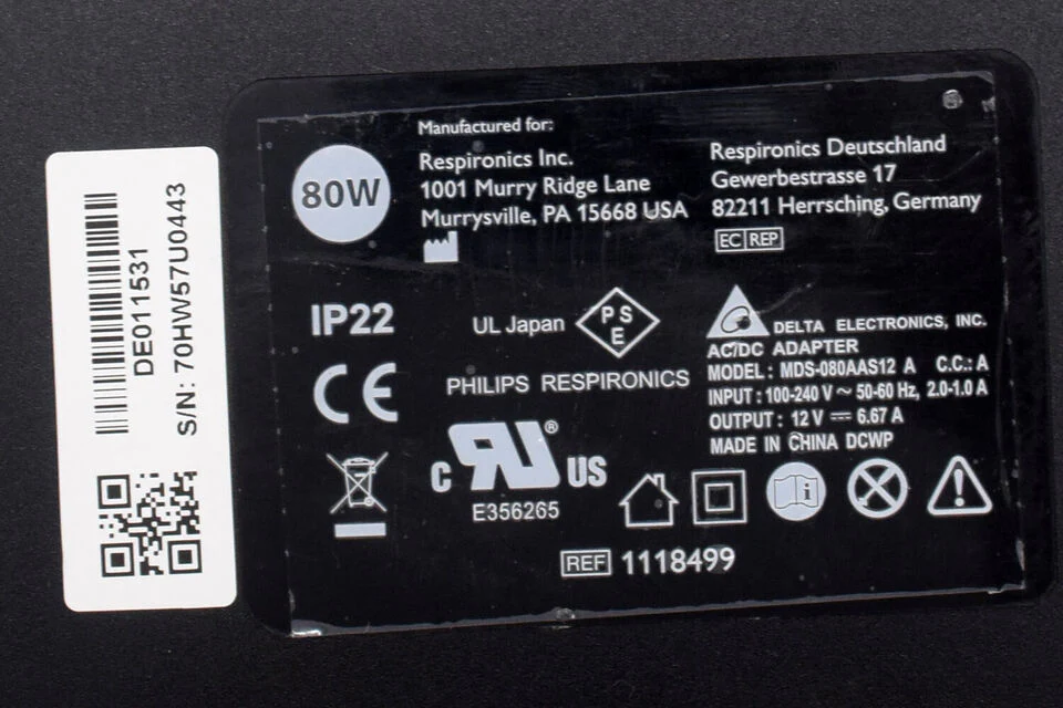 (RENEWED) AC Power Supply For Philips Respironics DreamStation Auto CPAP & BiPAP Pro - 80W - Image 4