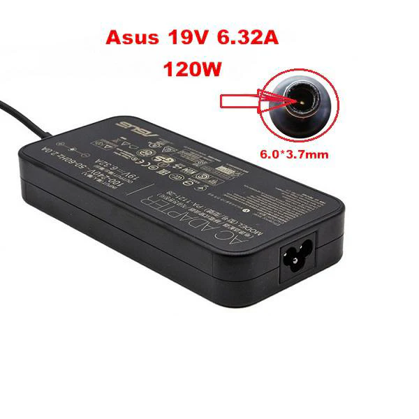 Asus 120W 19V 6.32A (Pin Size: 6mm) Laptop Charger Adapter AC Power Charger For Selected Asus Laptop - Power Cable Included - Image 2