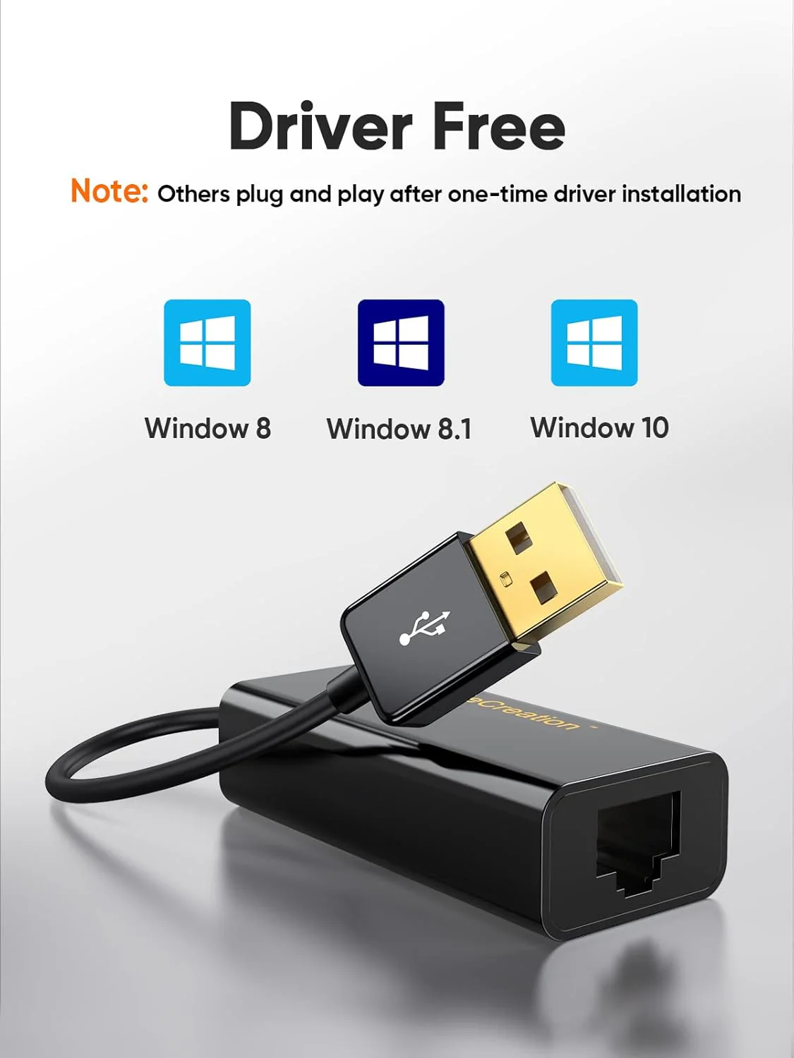 CableCreation USB to Network Adapter,USB 2.0 to 10/100 RJ45 Ethernet LAN Cable Compatible with MacBook Pro, Surface Pro 2/3/5/6, Plug and Play, Black - Image 5