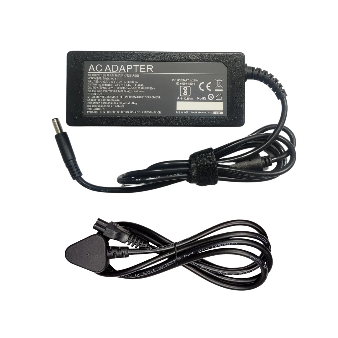 Compatible 65W Dell Slim Pin Laptop Charger Adapter 4.5mm Barrel Pin with 2 meter Power Cord For DP/N: 0MGJN9