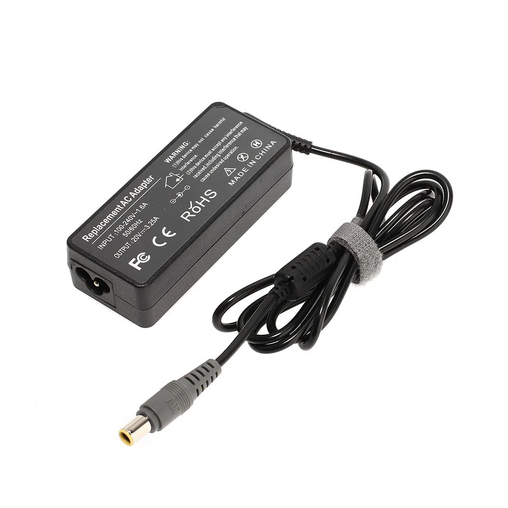 Compatible Lenovo 65W Power Adapter 20V 3.25A for Lenovo Thinkpad Laptop (7.9 mm*5.5 mm)- Power Cable Included - Image 2