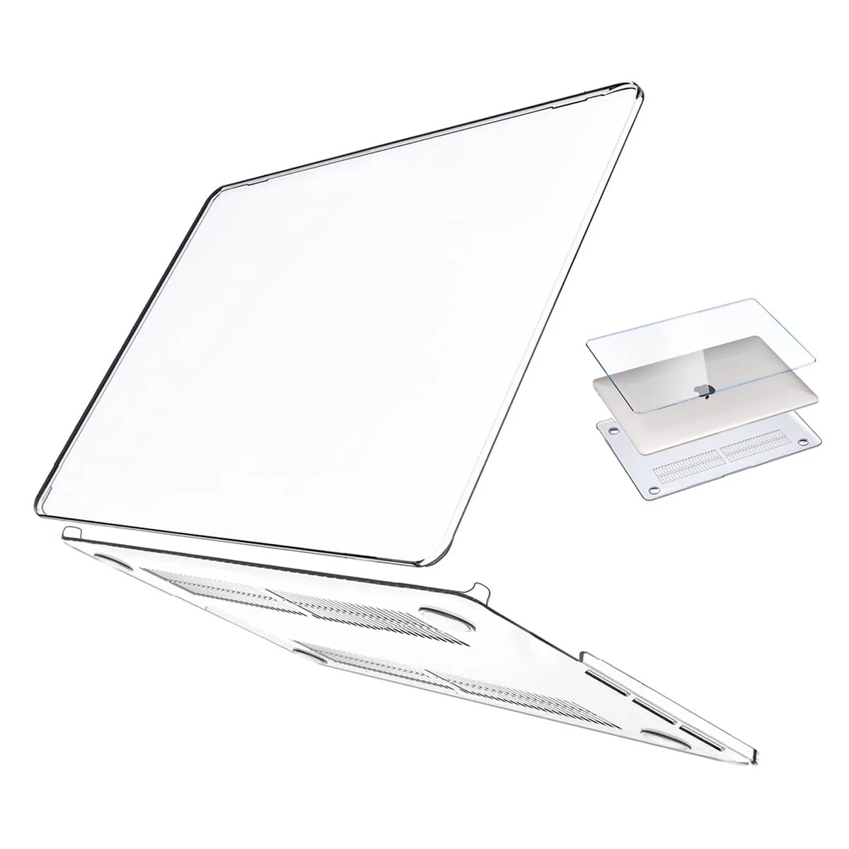 Transparent Plastic Hard Shell Case Cover Compatible for New MacBook Air 13.6 inch 2025 M4 A3240 M3 A3113 M2 A2681 with Touch ID,2025 2024 2022 Release,M2 M3 M4 Air- Free keyguard inside - Image 5