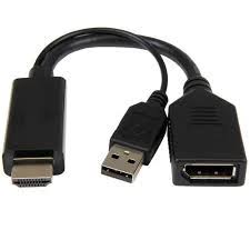 Hi-Lite Essentials 4K 30Hz HDMI to DisplayPort Video Adapter with USB Power | HDMI 1.4 (Male) to DP 1.2 (Female) Active Monitor Converter (HD2DP) - Image 2