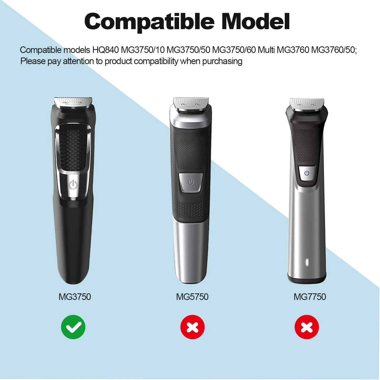 Hi-Lite Essentials 8V 100mA Quick Charger for Philips Norelco HQ840 Multigroom Series MG3750 MG3750/50 MG3750/10 MG3750/60 MG3760 MG3760/50 Trimmer Adapter Power Supply Cord for Philips - Image 3