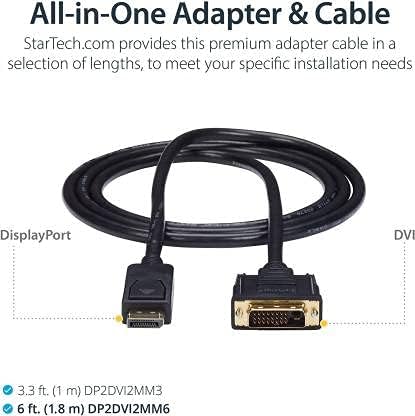 Hi-Lite Essentials Active DisplayPort to DVI Cable, 6FT Displayport To DVI Cable Adapter, DP to DVI 24+1 Connector (Not HDMI To DVI) 1.5 m DVI Cable - Image 6