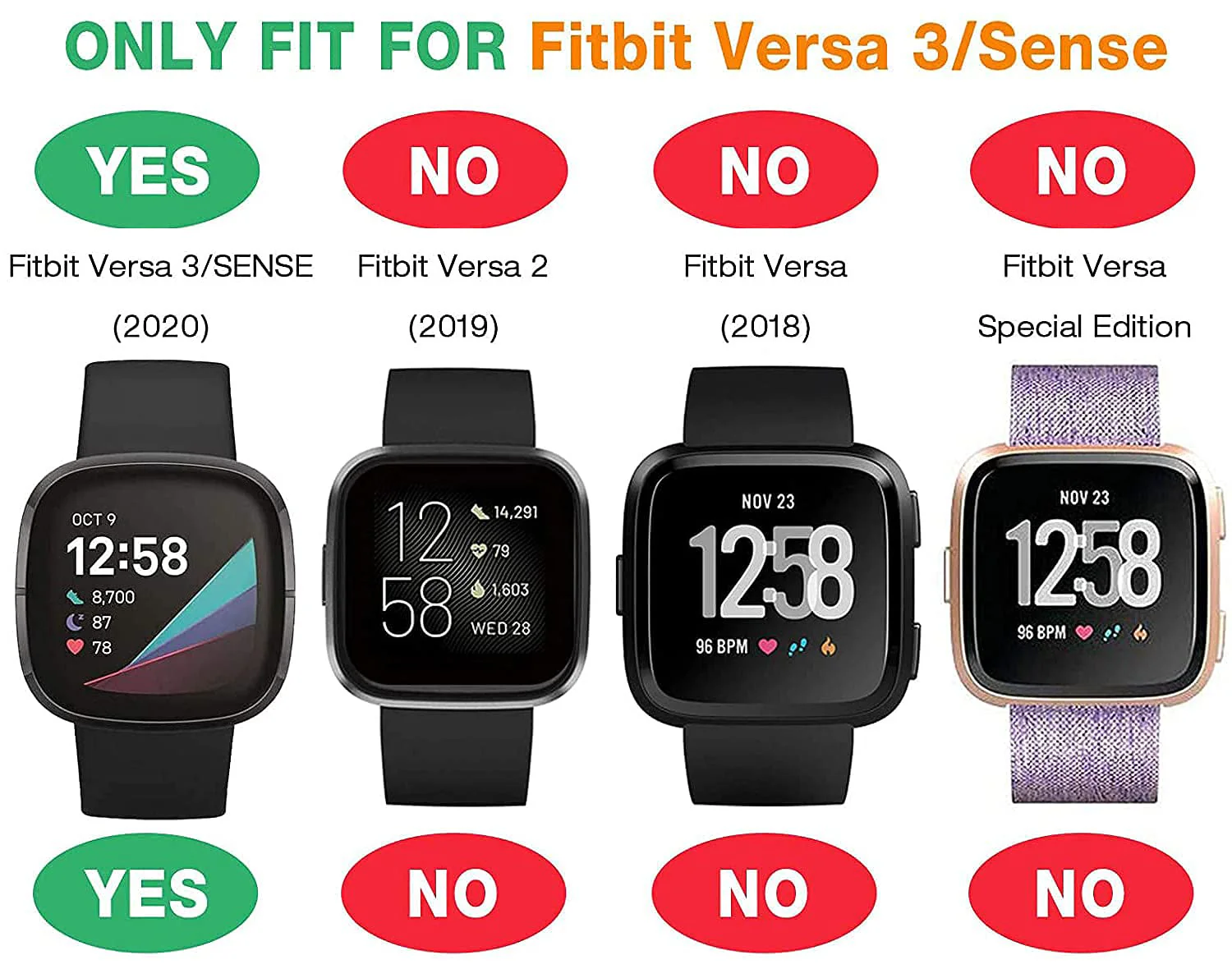 Hi-Lite Essentials Charger Dock Cable Compatible with Fitbit Sense/Versa 3 - Black - Image 2