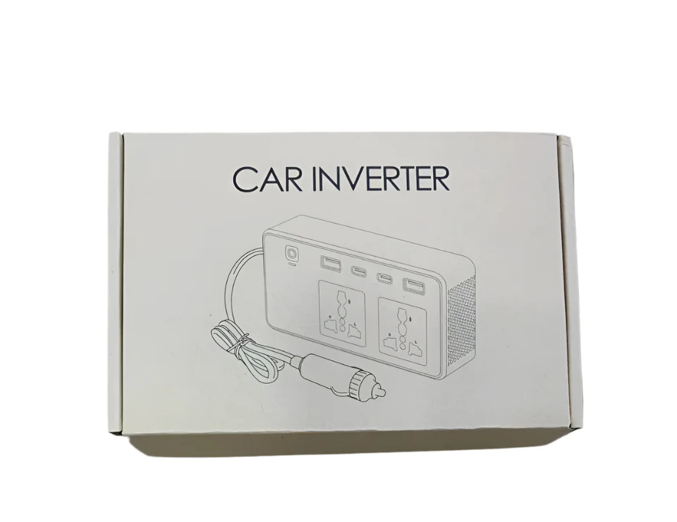 Hi-Lite Essentials DC to AC 200W Car Inverter, Compact Design, 50Hz Output Frequency, 2 Sockets, 2 USB-C, 2 USB-A - Black - Image 4