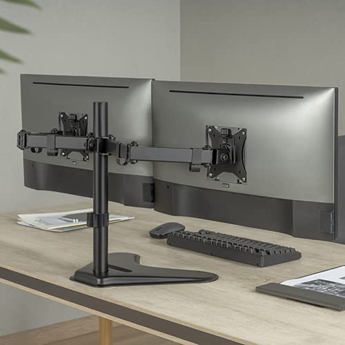 Hi-Lite Essentials Dual Monitor Desk Arm 13"-27" 100 x 100 mm VESA Swivel & tilt Table Top Stand - Image 4
