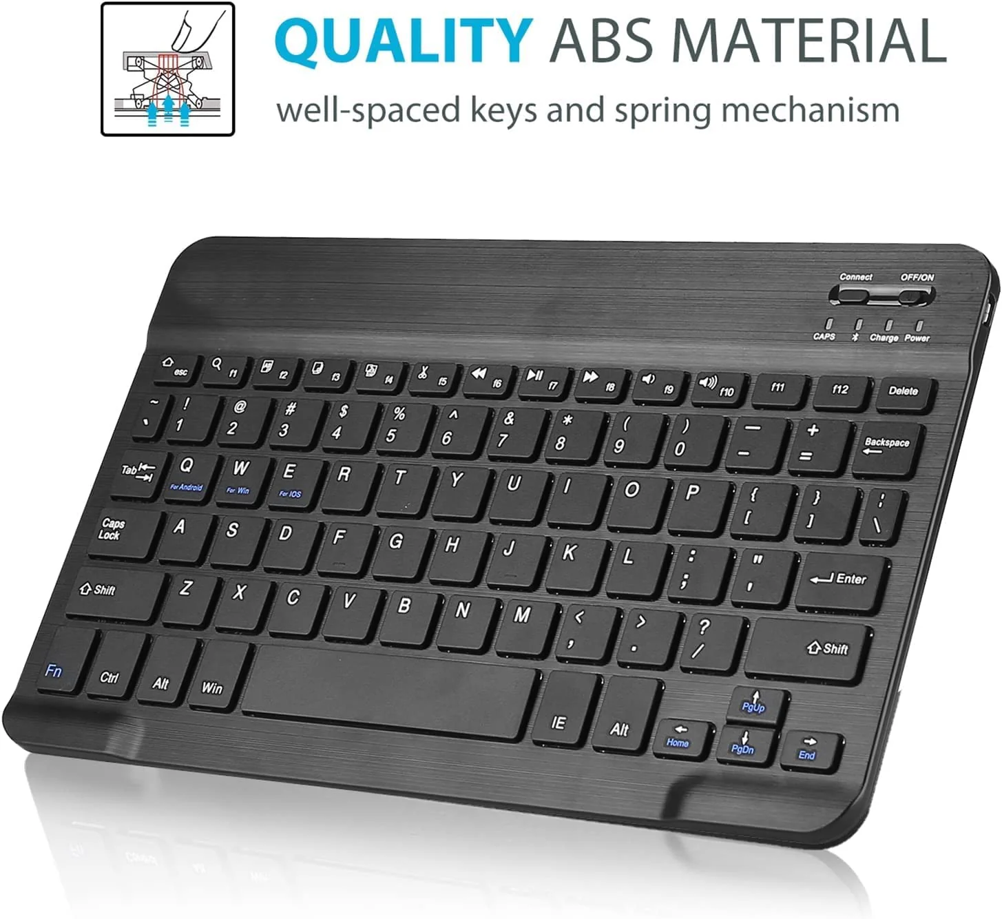 Hi-Lite Essentials iPad Cover Case with Keyboard for iPad 11 (A16, 2025) & 10th Gen with Multi Viewing Angle, PU Leather, Magnetic Detachable Wireless Keyboard case, Pencil Holder - Image 6