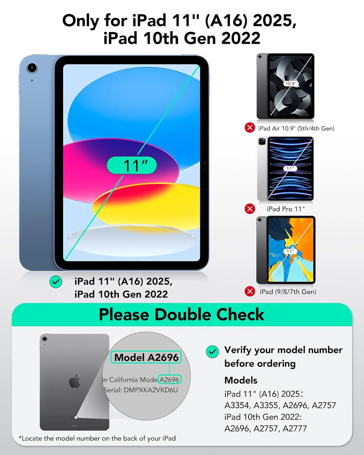 Hi-Lite Essentials iPad Cover Case with Keyboard Trackpad for iPad 11 (A16, 2025) & 10th Gen with Multi Viewing Angle, PU Leather, Magnetic Detachable Wireless Keyboard case, Pencil Holder - Image 3