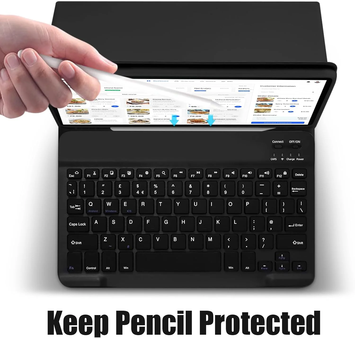 Hi-Lite Essentials iPad Cover with Keyboard for iPad Pro 13 Inch Case 2024 with Detachable Keyboard, Precise Cutouts, Pencil Holder, Multi-Viewing Angles, Wireless Folio Keyboard Case for iPad Pro 13'', Black - Image 6