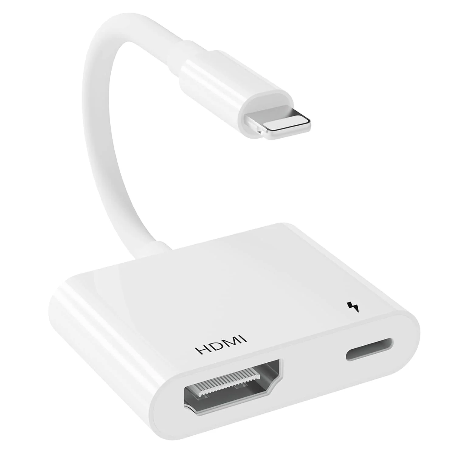 Hi-Lite Essentials Lighting to HDMI Adapter Compatible with Phone Pad to HDMI Adapter, 1080P HDMI Digital AV Adapter with Charging Port for Phone 11/Phone Xs/XR/X/8/7, Pod to TV Projector Monitor