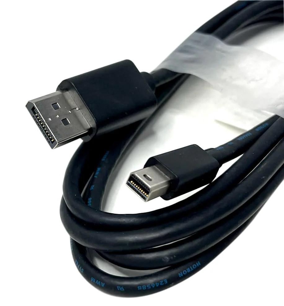 Hi-Lite Essentials Mini DisplayPort to DisplayPort Cable, DisplayPort to Mini DisplayPort Cable, Mini DP to DP Cable, DP to Mini DP Cable, Bidirectional, 8K 60Hz, 1.8 Meter, Black (Thunderbolt 1/2 Port Compatible) - Image 4