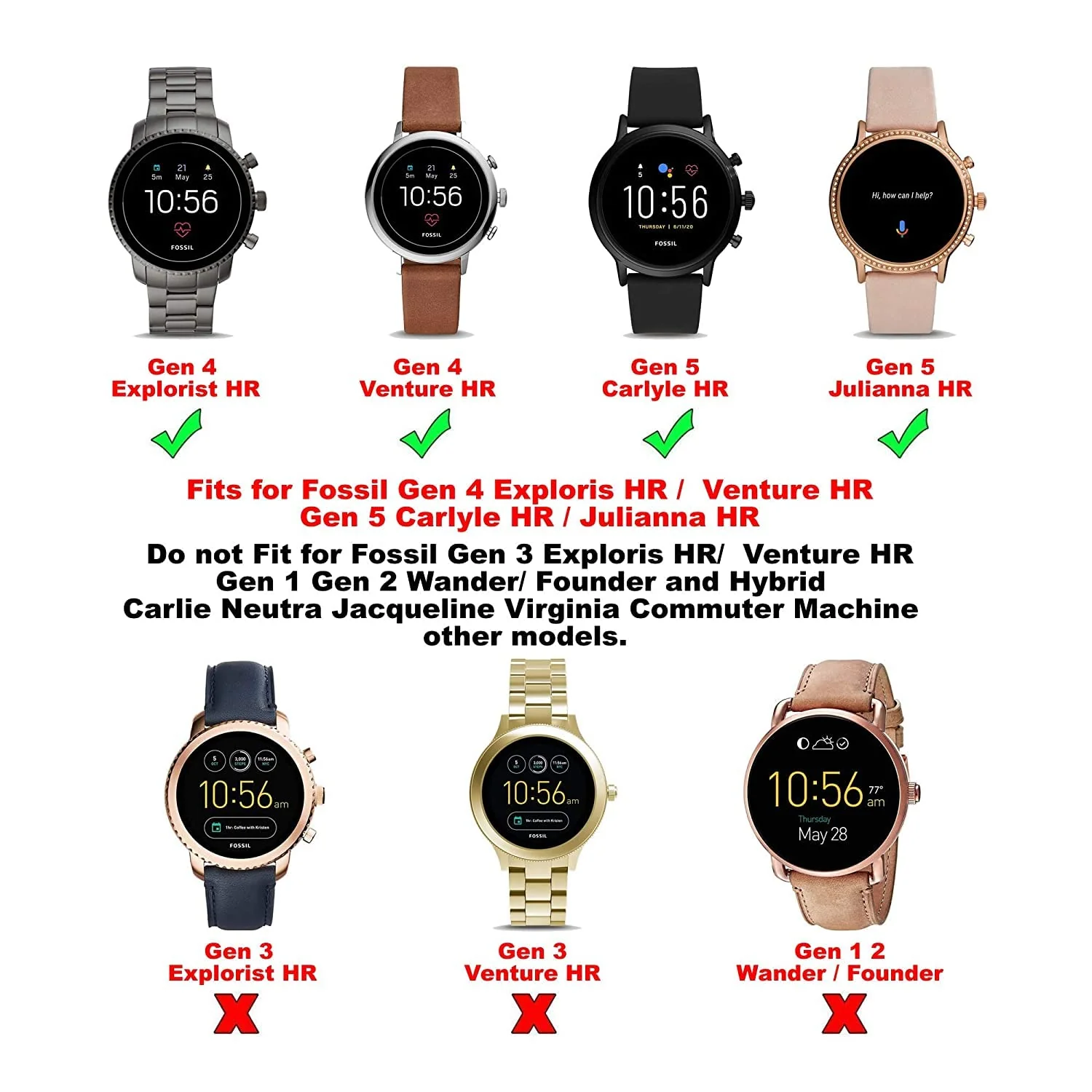 Hi-Lite Essentials Smart Watch Charger for Fossil Gen 4 Explorist HR, Fossil Gen 4 Venture HR, Fossil Gen 5 Carlyle HR, Fossil Gen 5 Julianna HR, Fossil Gen 6, Fossil Sport Smart Watch - Image 2