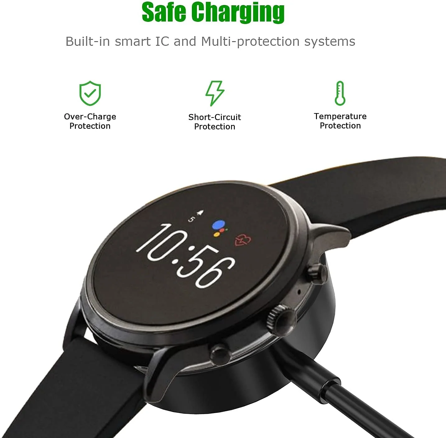 Hi-Lite Essentials Smart Watch Charger for Fossil Gen 4 Explorist HR, Fossil Gen 4 Venture HR, Fossil Gen 5 Carlyle HR, Fossil Gen 5 Julianna HR, Fossil Gen 6, Fossil Sport Smart Watch - Image 3