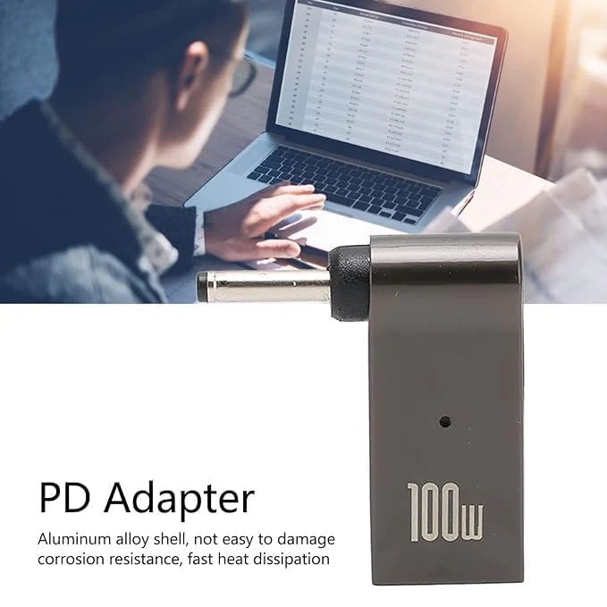 Hi-Lite Essentials Type C to Asus 4.0X 1.35MM Pin Laptop Charging Converter 100W for Asus Vivobook Series, (Does not work with Mobile Chargers) - Image 3