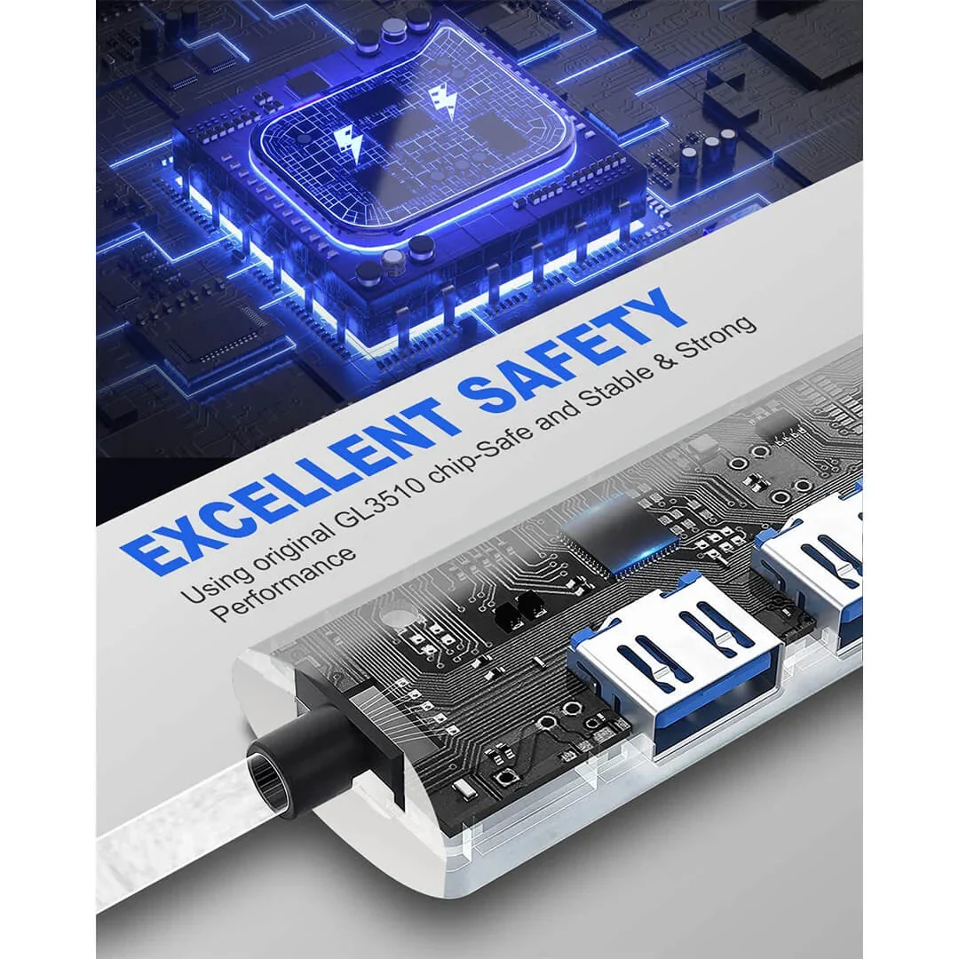 High Speed 4 Port USB Hub 3.0 Multi Usb Splitter for HP Lenovo Xiaomi Macbook Pro - Image 5