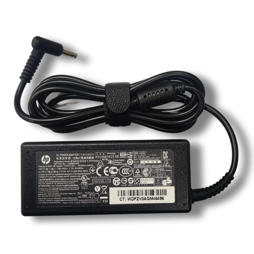 OEM HP 90W Smart AC Power Adapter for Select Models of HP Laptops (19.5 V, 4.7 A, Round Pin, 4.5mm x 2.9 mm pin Diameter) - Power Cable Included