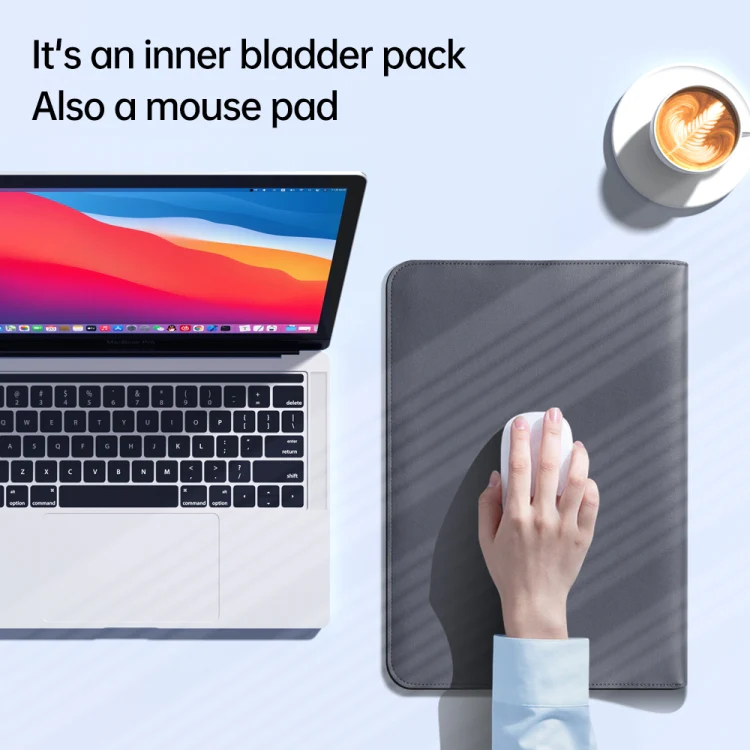 Leather Laptop Sleeve with Case Stand Feature Compatible with MacBook 13 inch 14 inch All Models - Image 8