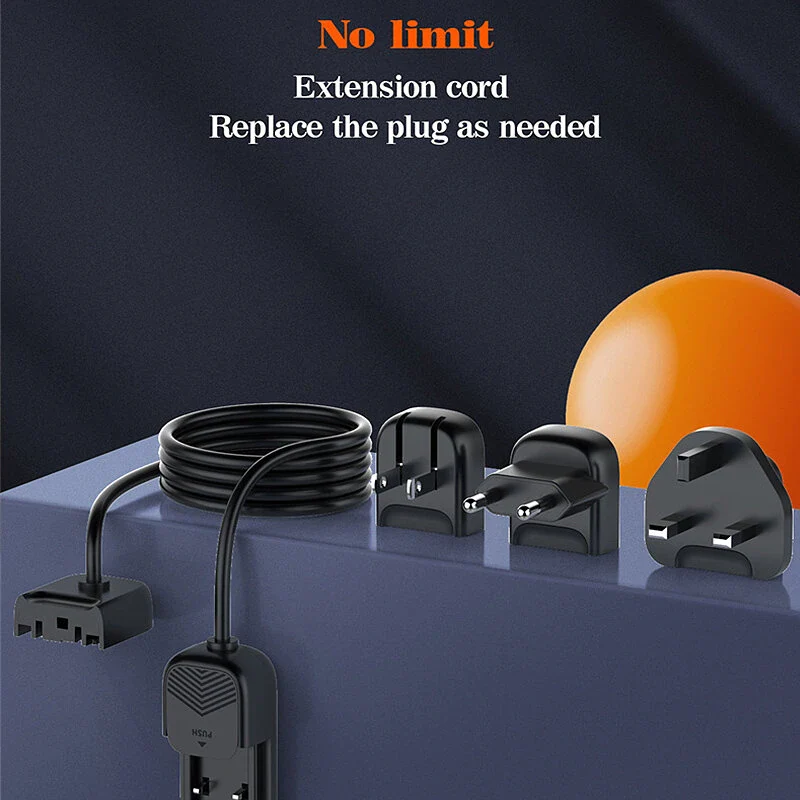 LDNIO A6140C 140W 6-Port USB PD Charger 3USB-C+3USB-A PD QC3.0 AFC FCP SCP Fast Charging Wall Charger Adapter Replaceable Plug for iPhone 12 13 14 14 Pro for Samsung Galaxy S23 for Redmi K60 for Oppo Reno9 - Black - Image 5