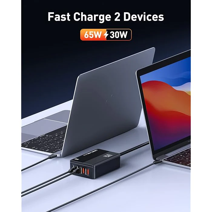 LDNIO USB C Charger 100W 4-Port GaN Fast Desktop Charger USB C Power Adapter PD 3.0 PPS USB Charging Station Compatible with Macbook Pro, Dell XPS, iPhone 14/13, iPad, Galaxy S23/S22, Steam Deck - Image 7