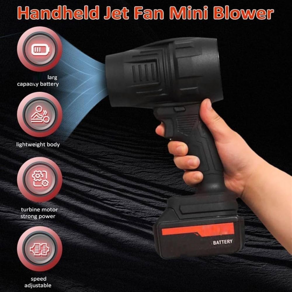 Multiple Use Turbojet Air Blower Fan Cordless Car Dryer Air Blower Handheld High Powered | Portable Car Dryer | Hair Dryer | Air Blower for Cleaning - Image 6