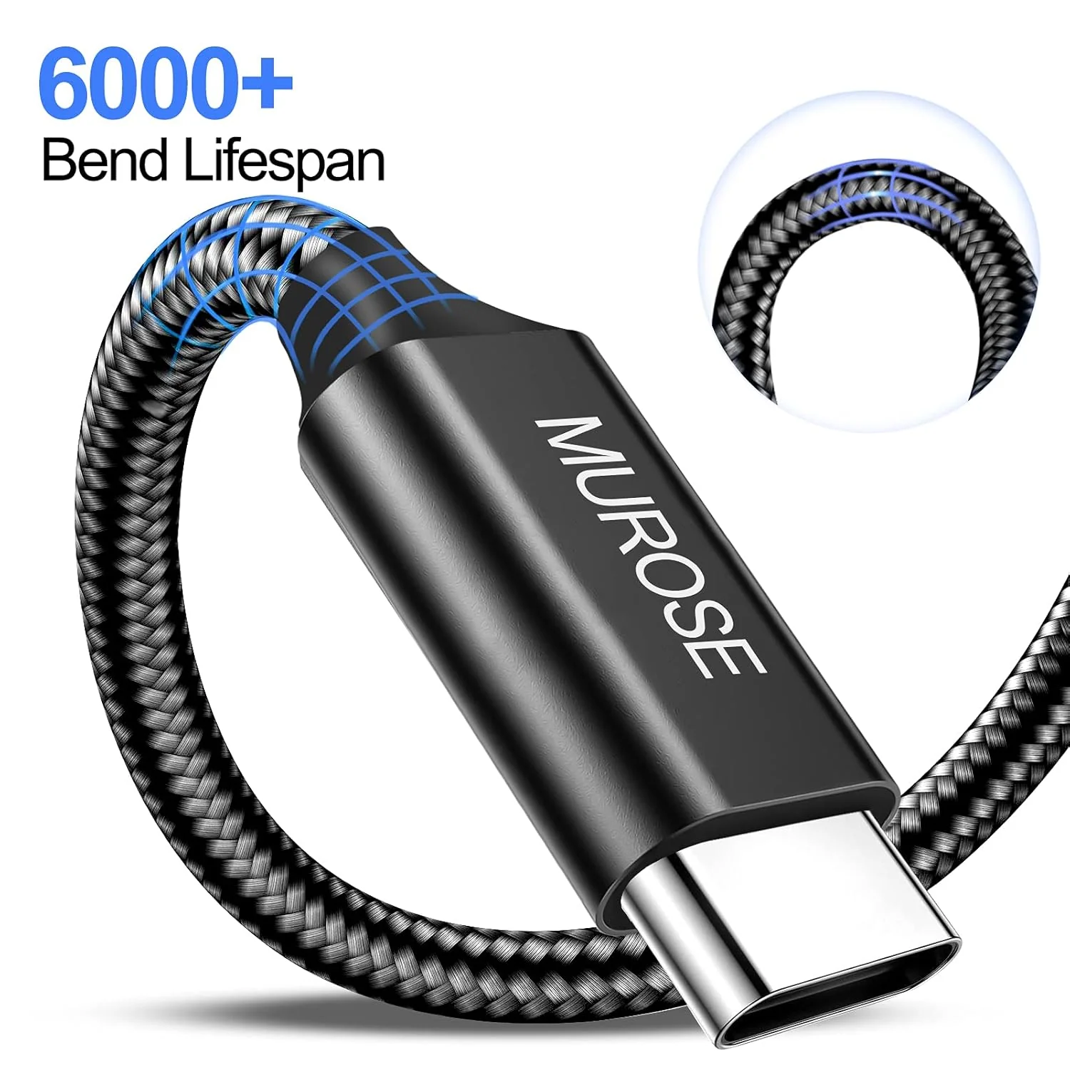 MUROSE USB C Cable to USB C 14.8 FT (About 4.5 M) Video Transmission/ Data Transfer/ Charging Cord with E-Marker Chipset, Compatible with Dell, MacBook, Gaming Box, etc. - Image 4