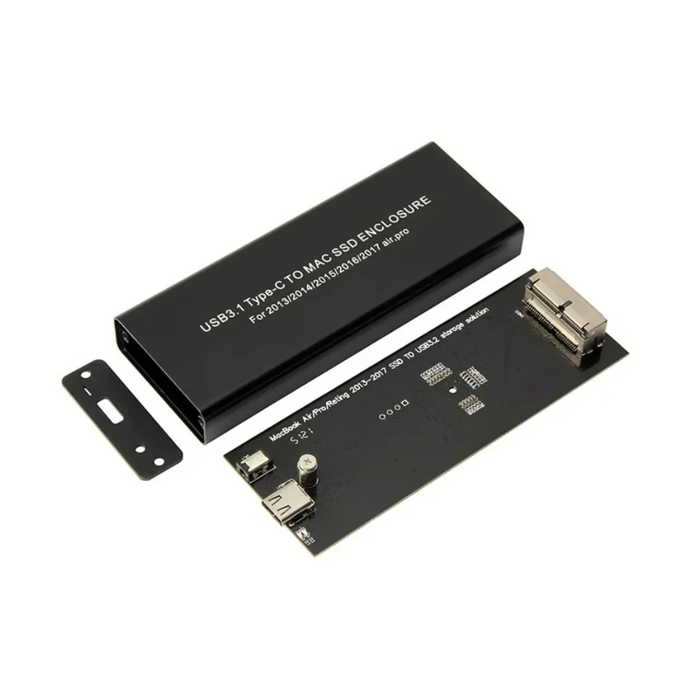 New USB C 3.2 SSD Enclosure for Apple Flash SSDs 12+16 PIN MacBook Pro, MacBook Air, Mac Pro, iMac and Mac mini from 2013 to 2017 Portable Storage Enclosure