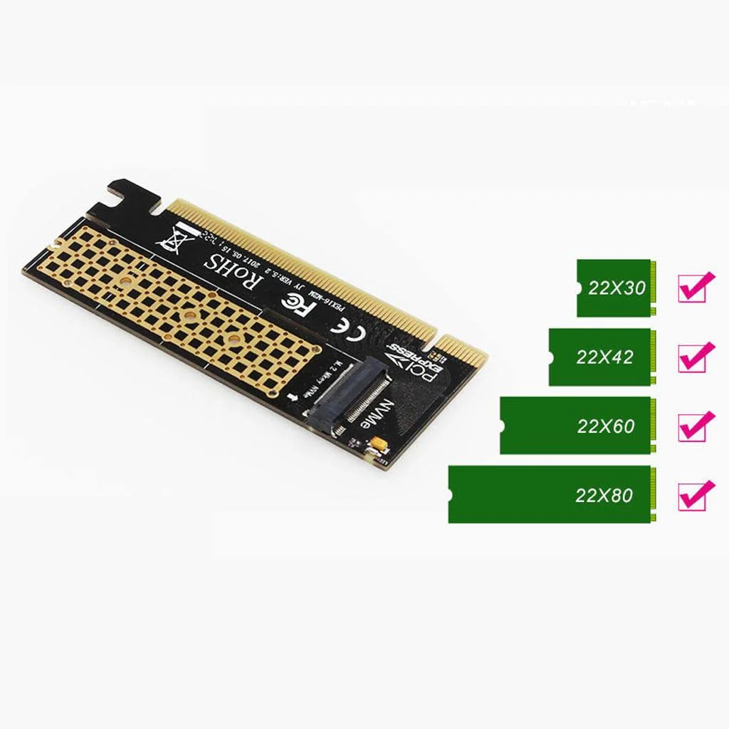 NVMe PCIe Adapter M.2 to PCI-e 16x Converter Card for 2230-2280 M-Key SSD - Image 3