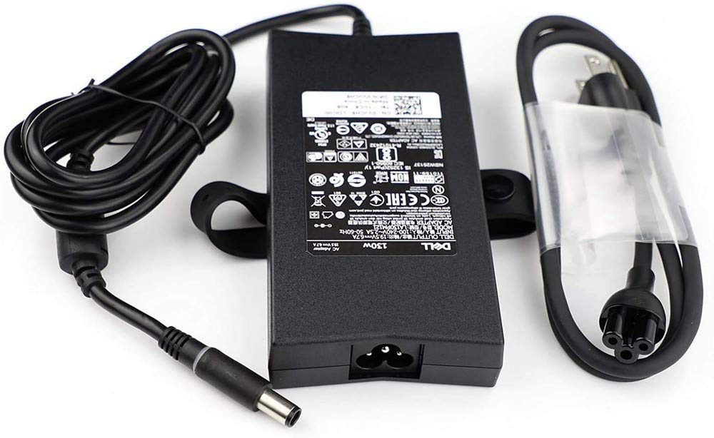 OEM Dell 130W Slim 7.4 MM Pin Laptop Charger Adapter For Alienware, Inspiron 15, Latitude, Precision And Vostro 15 Models - Black With Power Cord - Image 5