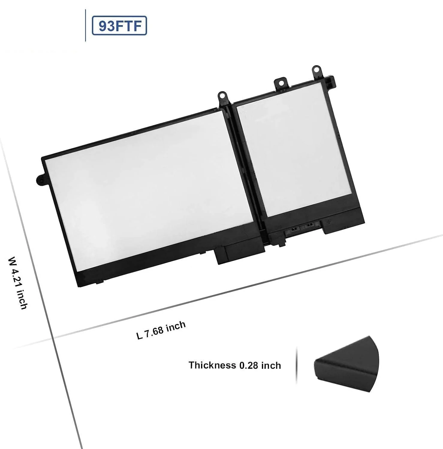 OEM Dell 93FTF Laptop Battery Compatible for Dell Latitude 5280 5590 5288 5290 5488 E5288 D4CMT 4YFVG 83XPC DV9NT 00JWGP 0DJWGP FPT1C GD1JP GJKNX Laptop Battery - Image 3