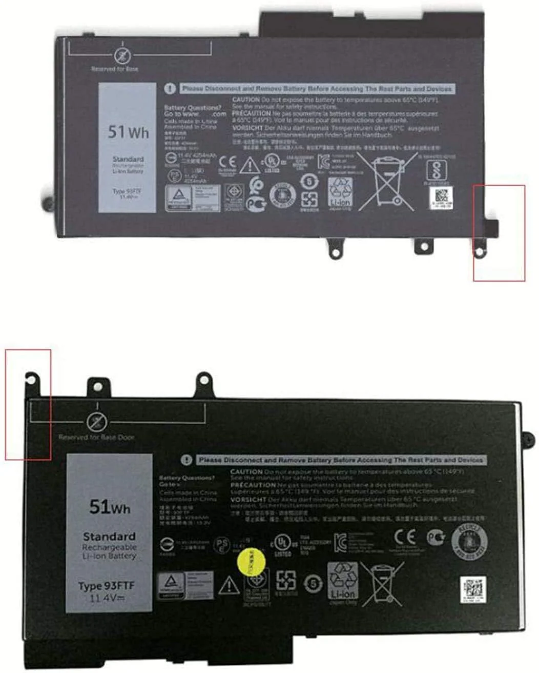 OEM Dell 93FTF Laptop Battery Compatible for Dell Latitude 5280 5590 5288 5290 5488 E5288 D4CMT 4YFVG 83XPC DV9NT 00JWGP 0DJWGP FPT1C GD1JP GJKNX Laptop Battery - Image 7