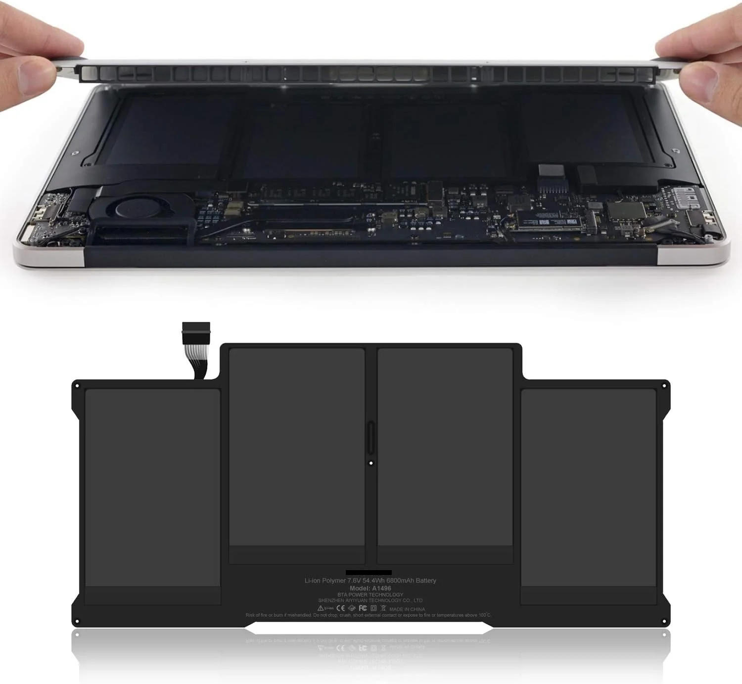 OEM Laptop Battery Compatible for MacBook Air 13 inch A1466 A1369 (2017, Early 2015, Early 2014, Mid 2013, Mid 2012, Mid 2011 and Late 2010 Version), fits A1377 A1405 A1496 Laptop Battery - Image 3