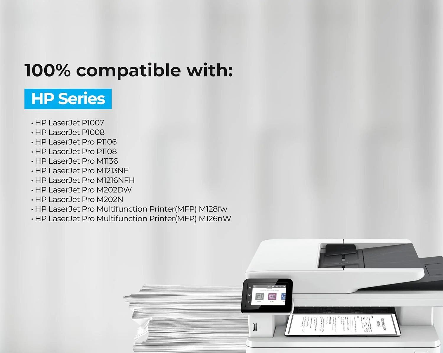 (Open Box) HP 88A/CC388A Black Laser Toner Cartridge Compatible for HP Laserjet Printer M1136, MFP, P1007, P1106, P1108, P1008, M1213nf, MFP, M126nw MFP, M1218nfs, M128fw MFP, M128fn , MFP, M226DW, M226DN - Image 2