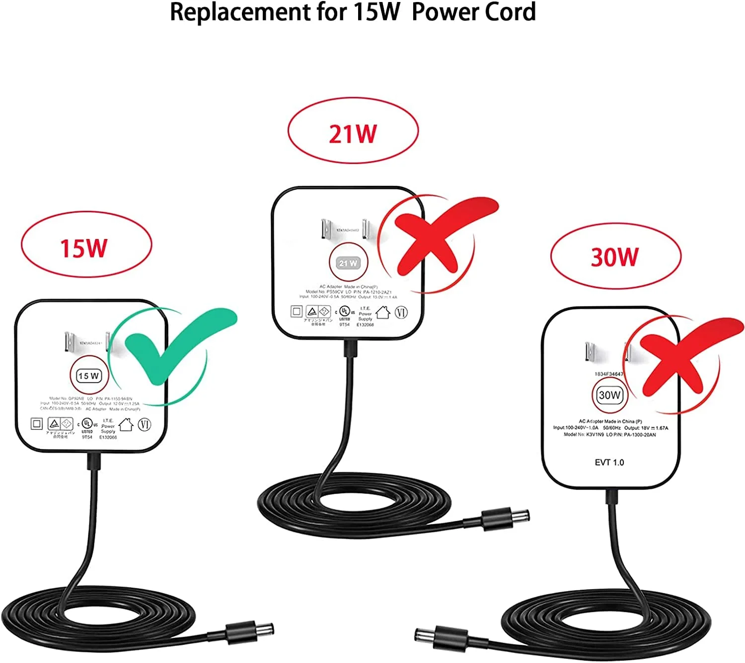 Original 15W 12V Power Adapter for Amazon Echo Dot 4th Gen and Echo Dot 3rd Gen and Echo Pop - Image 5