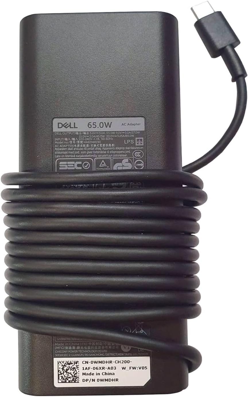 OEM Dell 65W 20V USB Type C Pin Laptop Charger Adapter for Latitude 5495 5289 5290 7389 7390 7400 With Power Cord - Image 5