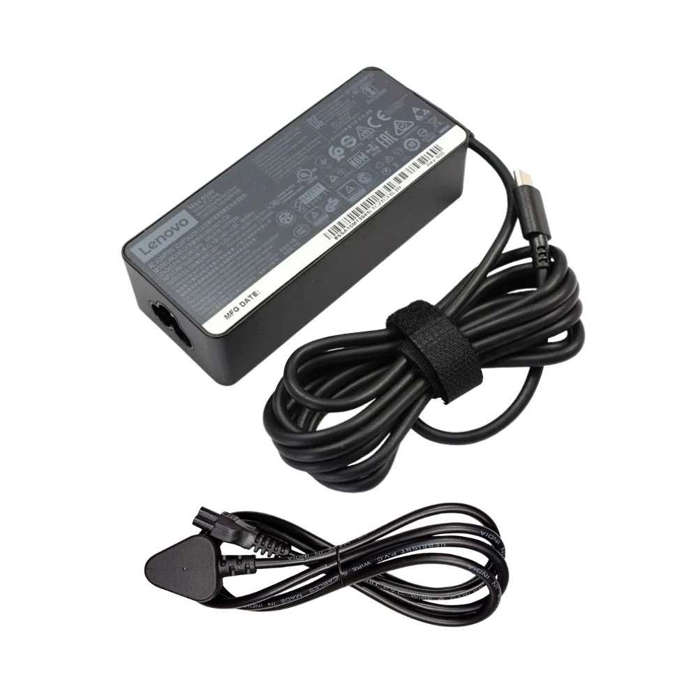 OEM Lenovo 65W Standard AC Adapter (USB Type-C)- Check Compatible models in Description- With Power Cable