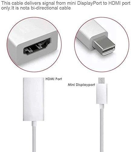 Original Mini Display Port to Hdmi Female Cable for MacBook Air / Pro , Lenovo, Hp, Dell - Image 3