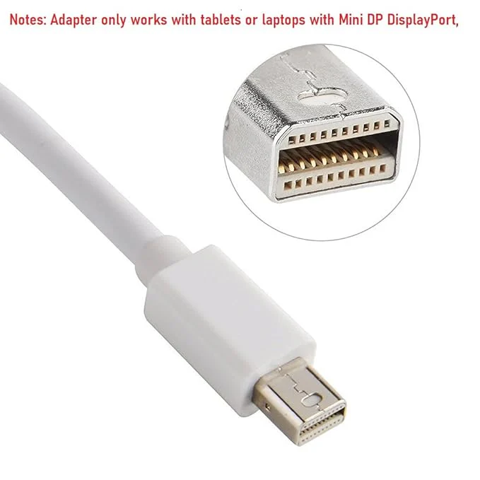 Original Mini DisplayPort to VGA Adapter - Mini DP to VGA Converter - 1080p Video - mDP or Thunderbolt 1/2 Mac/PC to VGA for Monitor/Projector/Display - Image 3