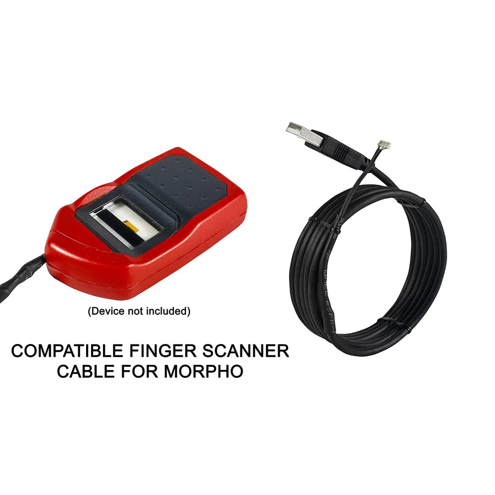 (Pack of 10 Pcs) Wholesale Imported USB Replacement Cable for Morpho 1300 Fingerprint Device - 2 Mtrs - Image 2