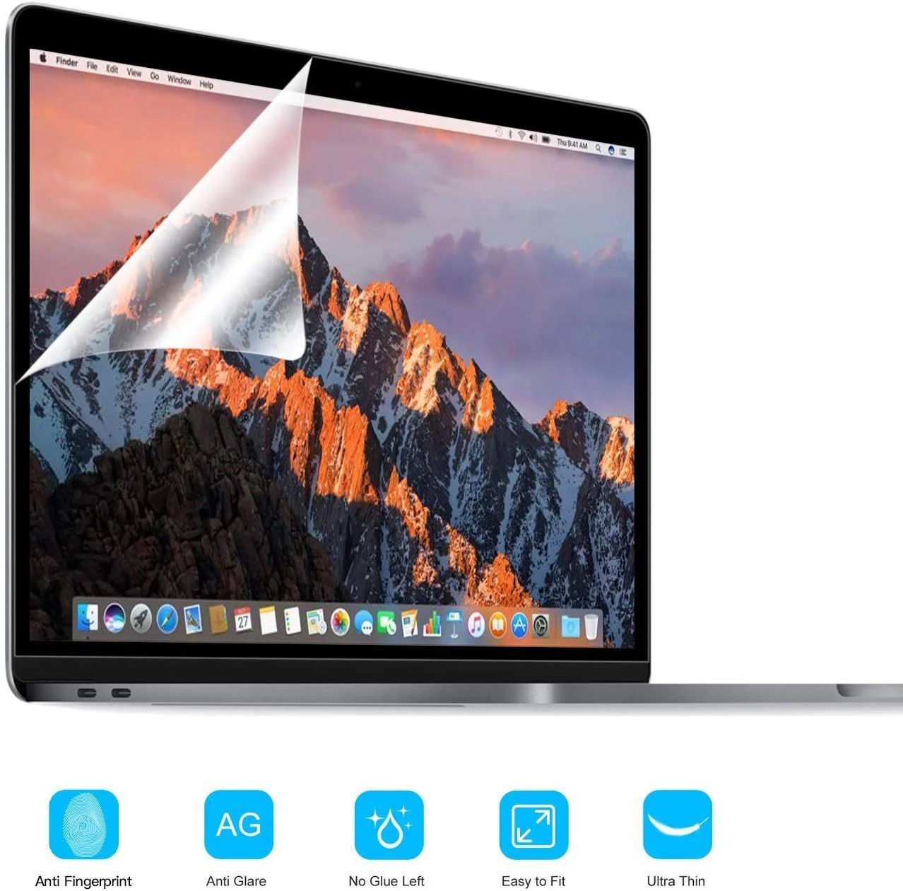 (Pack of 5) Clear Screen Guard Compatible with Macbook Air 13.6 Inch M2 Chip 2022 (A2681)- (Clear Screen Guard) - Image 3