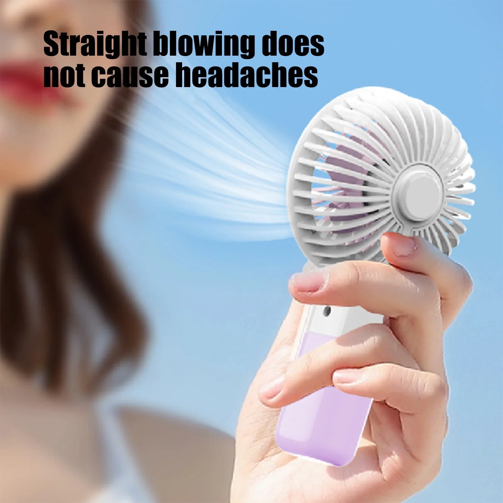 Portable Mini Fan | Rechagable Fan | USB Rechargeable Handheld Cute Mini Portable Fan for Office Study Outdoors Home Table with Detachable Base - Image 6
